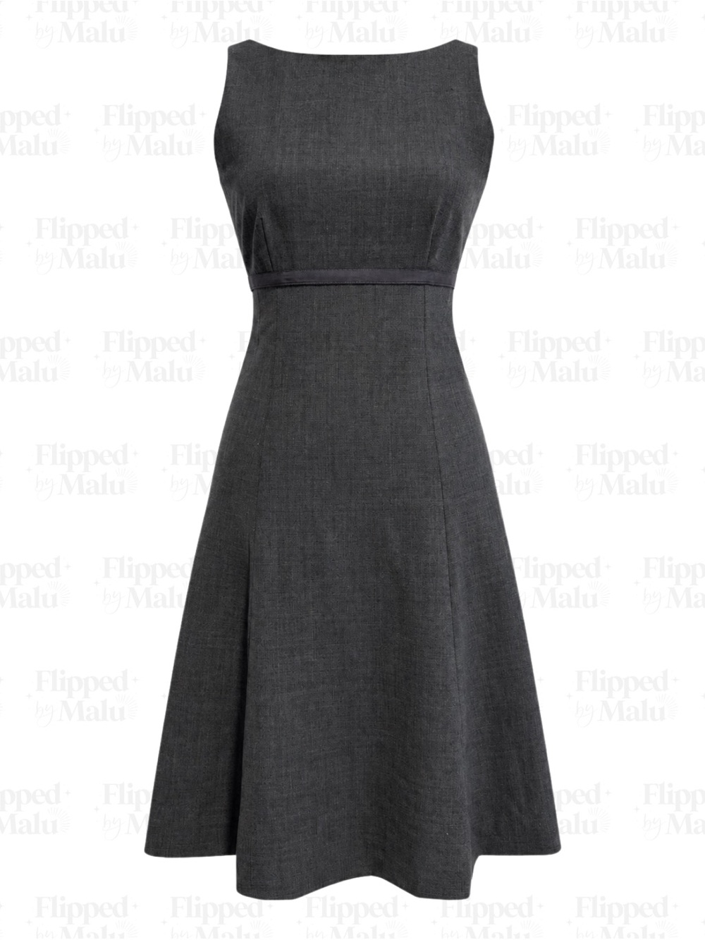 Gap Stretch Charcoal Gray Sleeveless Fit & Flare Career Dress Size 0